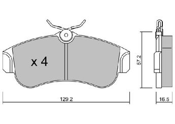 Fren Disk Balata Ön AISIN BPNI-1901  410602F526 410602F025 41060-2F025 410602F026 41060-2F026 410602F027 41060-2F027 410604M526 41060-4M526 4106071J25 41060-71J25 4106071J26 41060-71J26 41060F1725 41060-F1725 410604M525 41060BM425 D1060BM40A