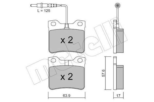 Fren Disk Balata Arka Peugeot 605 (08.1989->)  MGA 55801