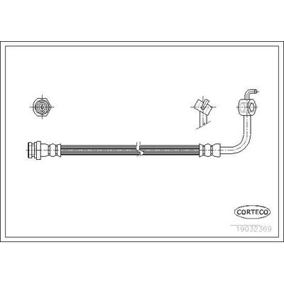 Fren Hortumu Arka Sol Mazda MX-5 (NA)(09.1989->)  CORTECO 19032369