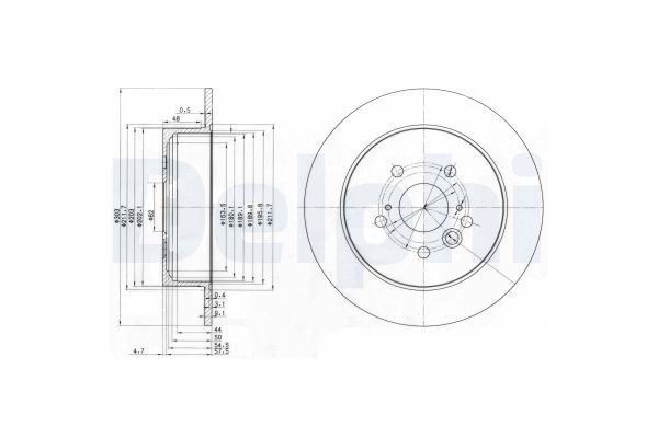 Fren Disk Ayna Arka Sağ ve Sol Toyota RAV4 (A2)(2000->)  DELPHI BG3691