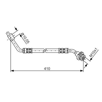 Fren Hortumu Ön Sağ Nissan Terrano II (R20)(02.1993->)  BOSCH 1 987 476 197