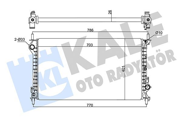 Su Radyatörü  Ford Transit Connect (TC7)(2002->)  KALE 0224291AB