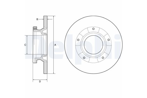 Fren Disk Ayna Arka Sağ ve Sol Ford Transit / E-Transit (TTS) P.Van (2019->)  DELPHI BG4784C