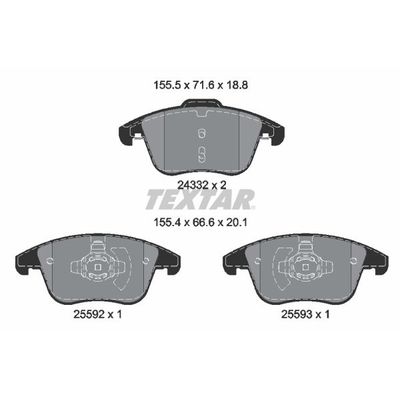 Fren Disk Balata Ön TEXTAR 2433205