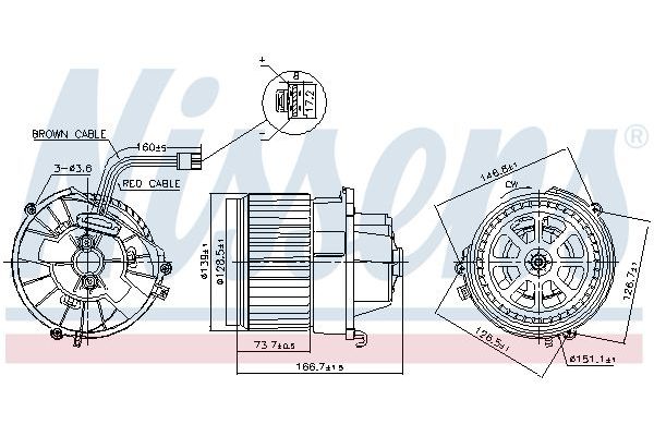 Kalorifer Motoru  MINI Mini 5-kapı (F55)(2014->)  NISSENS 87599