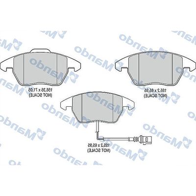 Fren Disk Balata Ön Audi S1 Sportback (8XF)(2014->)  MANDO MBF015477