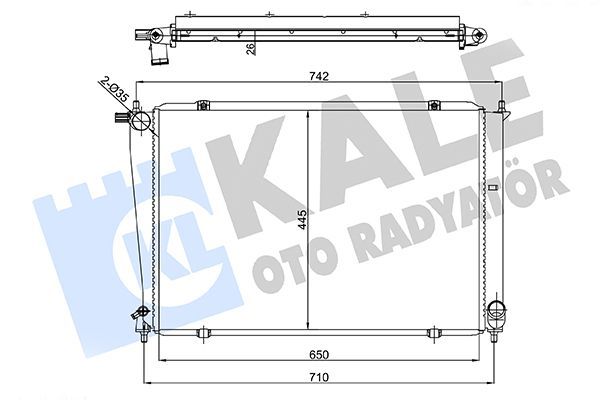 Su Radyatörü  Hyundai H-1 (->2008)  KALE 2405051AB