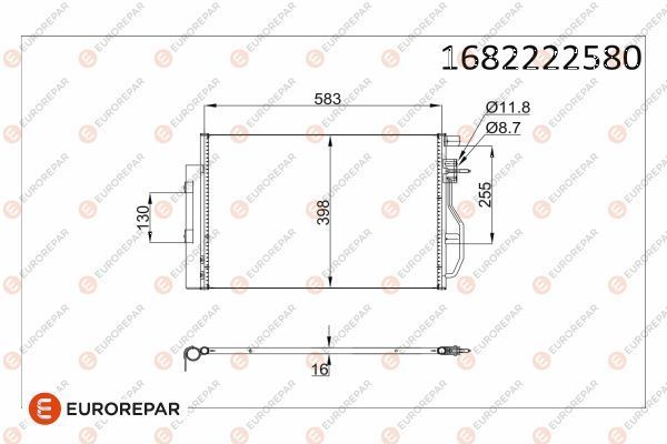 Klima Radyatörü  Chevrolet Aveo HB (2011->)  EUROREPAR 1682222580