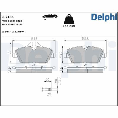 Fren Disk Balata Ön MINI Clubvan (R55)(2012->2015)  DELPHI LP2186