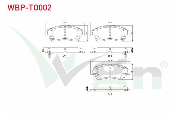 Fren Disk Balata Ön WGN WBP-TO002