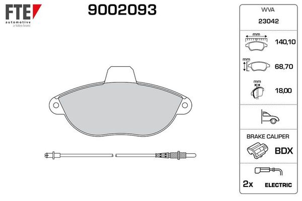 Fren Disk Balata Ön FTE 9002093