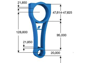 Piston Kolu  TEKNOPARTS RN-PK-005  7701471281 121009455R 7701477612 6001543049