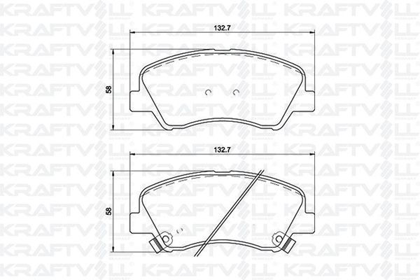 Fren Disk Balata Ön Kia Rio (YB)(2016->)  KRAFTVOLL 07010090