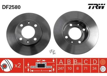 Fren Disk Ayna Arka Sağ ve Sol PSA ORJINAL 4246.G9  4246G9 4246A1 4246 A1 4246A2 4246 A2 4246 G9