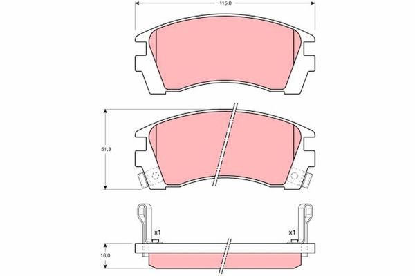 Fren Disk Balata Ön Nissan Sunny Traveller [SW] (Y10)(11.1990->)  TRW GDB1013