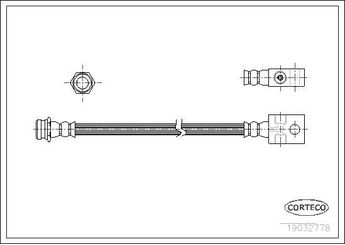 Fren Hortumu Arka Sağ veya Sol CORTECO 19032778  19032778 4621046L10 462109C005 462109C015