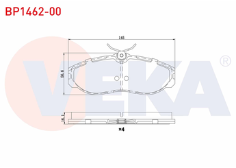 Fren Disk Balata Ön VEKA BP1462-00  