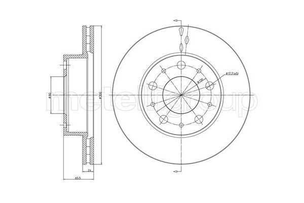 Fren Disk Ayna Ön Sağ ve Sol METELLI 23-0341