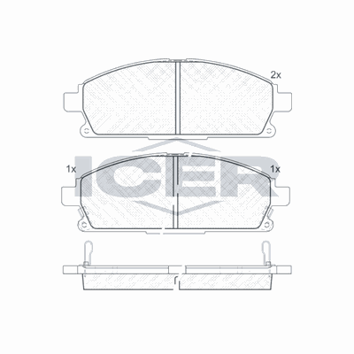 Fren Disk Balata Ön Nissan Pathfinder (R50)(07.1997->)  OTOZONE FDO9050-R
