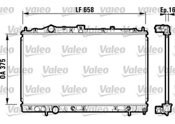 Su Radyatörü  VALEO 732613  MR187964 MR187961 MR204591 MR299618 MR299619