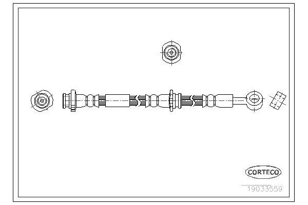 Fren Hortumu Arka Sağ Nissan Primera Traveller [SW] (P12)(12.2001->)  CORTECO 19033559
