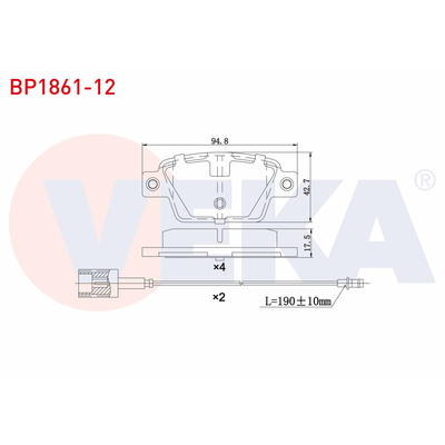 Fren Disk Balata Arka Abarth Stilo (192)(2001->)  VEKA BP1861-12