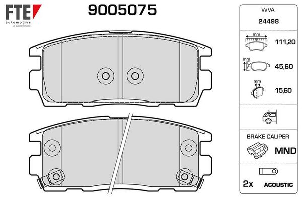 Fren Disk Balata Arka Chevrolet Captiva (2006->)  FTE 9005075