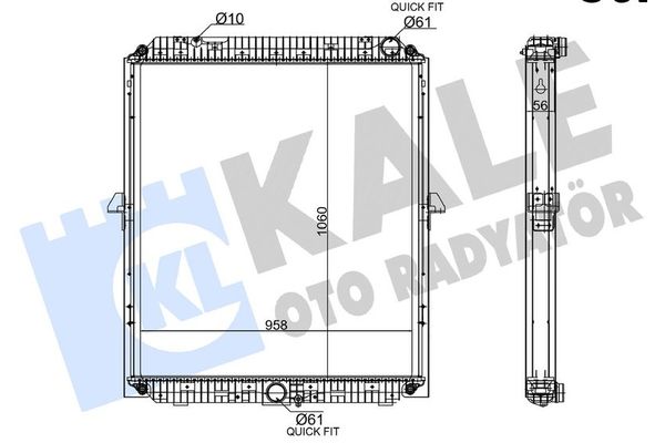 Su Radyatörü  Ford Transit New Line (TT9)(2006->)  KALE 362875