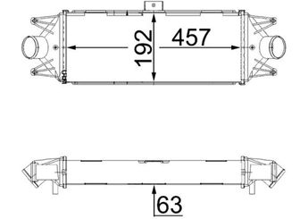 Turbo Radyatörü  MAHLE CI 438 000S  504022617 504084140 0000504084140 504360584 0000504360584 5801313640 00005801313640 504086501 5801349166 5801349167 99487925