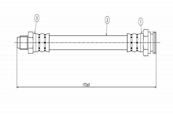 Fren Hortumu Arka Sağ veya Sol Peugeot 309 (02.1986->)  CAVO C800 570B