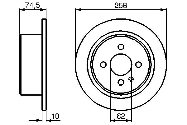Fren Disk Ayna Arka Sağ ve Sol BMW 3 Serisi Sedan/Coupe (E30)(1982->)  BOSCH 0 986 478 563