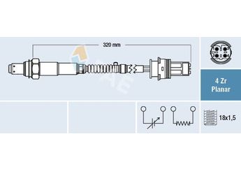 Oksijen (Lambda) Sensörü  FAE 77409  11787539125 11 787 539 125 7539125 7 539 125