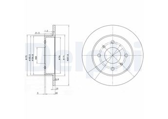 Fren Disk Ayna Arka Sağ ve Sol DELPHI BG2633  4320699J01 4320659J01 43206-59J01 4320699J00 43206-99J00 43206-99J01 43206014VA 432065M311 532065M311 53206-5M311 D320699J0AVA