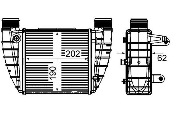 Turbo Radyatörü  Audi A4 Cabriolet (8H)(01.2006->)  MAHLE CI 421 000S