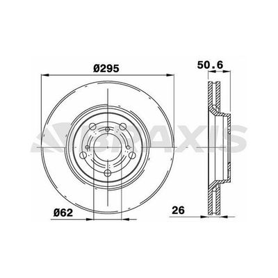 Fren Disk Ayna Ön Sağ ve Sol Toyota Verso (AUR2/ZGR2)(2009->)  BRAXIS AE0258