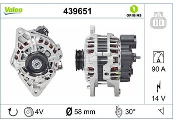 Alternatör  VALEO 439651  