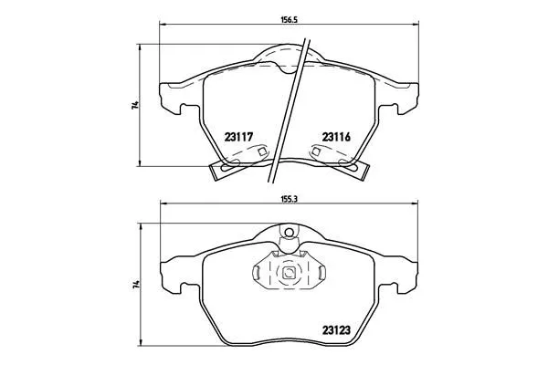 Fren Disk Balata Ön Opel Corsa C (2003->)  BREMBO P 59 048
