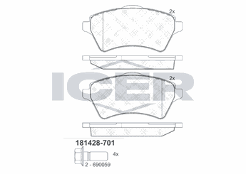 Fren Disk Balata Ön AYD 60215A  SFP000010 LR021899 LR-021899 SFP000020 SFP500100