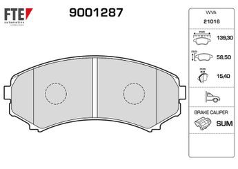 Fren Disk Balata Ön FTE 9001287  S4YR3323Z S4YR3323ZA S4YP3328Z S4YR3328Z S4YR3328ZA SHY63323Z SHY63328Z 4605A041 4605A471 MN116445 MN116446 MR527868 MR569592 MR977345