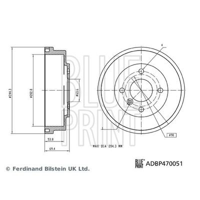 Kampana Arka Sağ veya Sol Ford Fiesta (CE1)(2017->)  BLUE PRINT ADBP470051