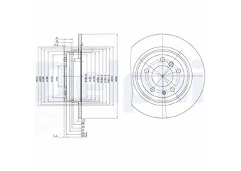 Fren Disk Ayna Arka Sağ ve Sol DELPHI BG2431  34211156668 3421 1156 668 34211162305 3421 1162 305 34216756537