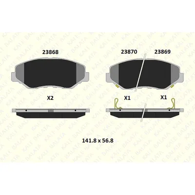 Fren Disk Balata Ön KALE BALATA 23868 169 05