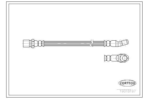 Fren Hortumu Ön Sağ veya Sol Fiat 126 (126)(1977->)  CORTECO 19018197