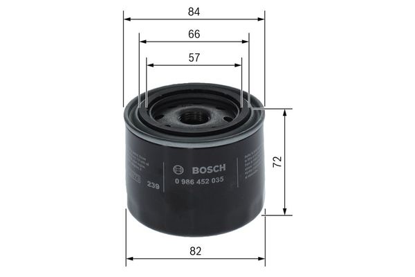 Yağ Filtresi  Nissan Micra (K10)(12.1982->)  BOSCH 0 986 452 035