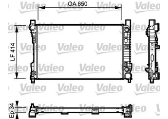 Su Radyatörü  VALEO 732743  1H0121253Q 2035000303 2035000503 2035000703 2035002503 2035003903 A2035000303 A2035000503 A2035000703 A2035002503 A2035003903