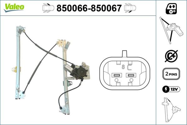 Cam Krikosu Ön Sol Citroen Saxo (03.1996->)  VALEO 850066