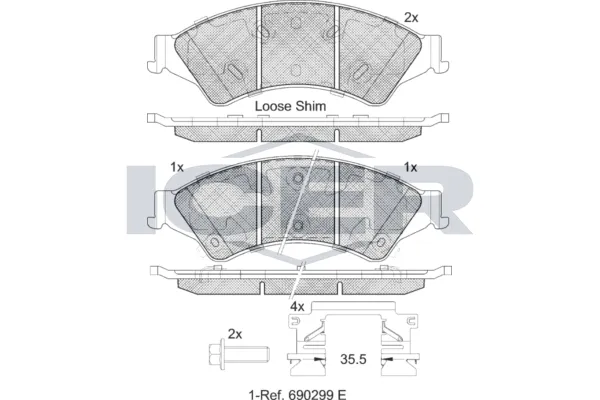 Fren Disk Balata Ön Ford Ranger (TKE)(2011->)  MGA 55719