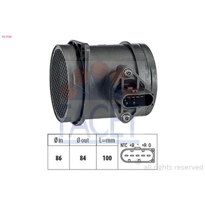 Hava Debimetresi  Volkswagen Phaeton (3D3/3D7)(06.2007->)  MAGNETI MARELLI 259003458800