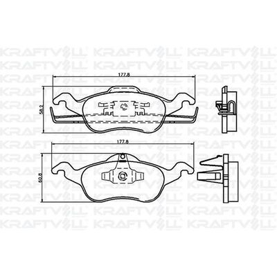 Fren Disk Balata Ön Ford Focus S.Wagon (CAK)(1998->)  KRAFTVOLL 07010115