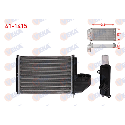 Kalorifer Radyatörü  BMW 3 Serisi Touring (E36)(1995->)  VEKA 41-1415